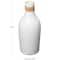 20" White Ceramic Vase with Wrapped Rattan Detailing
